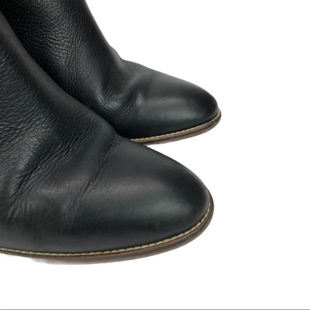Madewell The Billie Ankle Black Leather Boots Botties Black Shoes 9.5 Casual